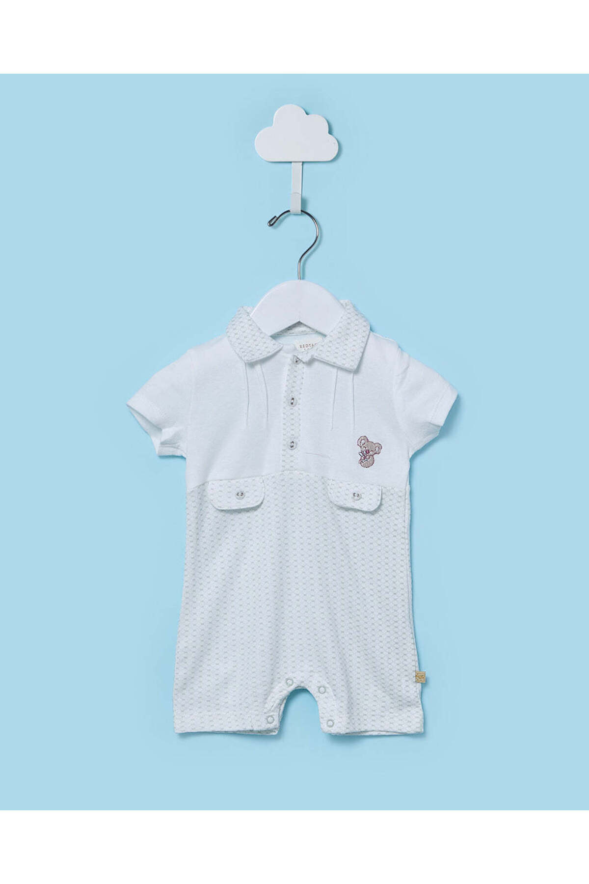 REDTAG Baby Boys Play Green Allover Print Romper