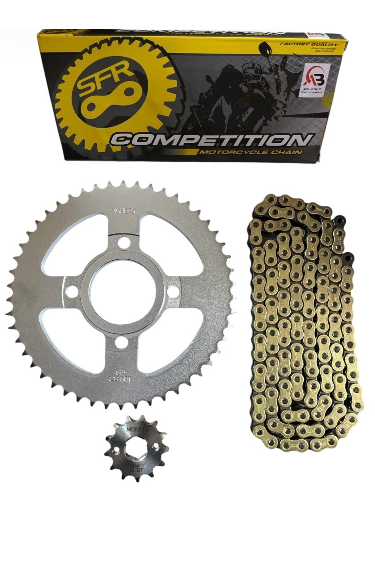 パーツ taka MOTORKİT MK KUBA TK 03 PERFORMANSLI ZİNCİR DİŞLİ SETİ - ÖN 13T +