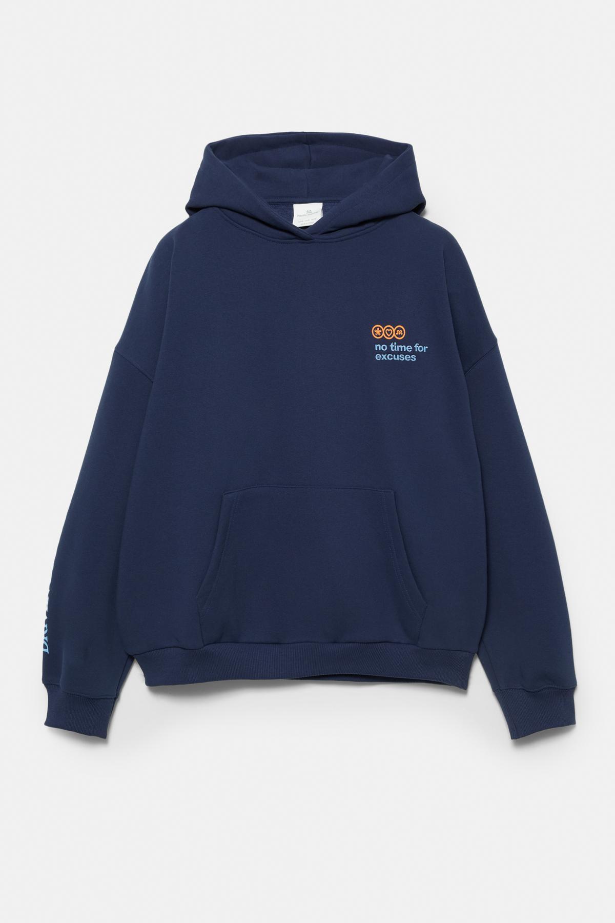 Pull & Bear  Grafik baskılı bisiklet yaka sweatshirt - Görsel 7