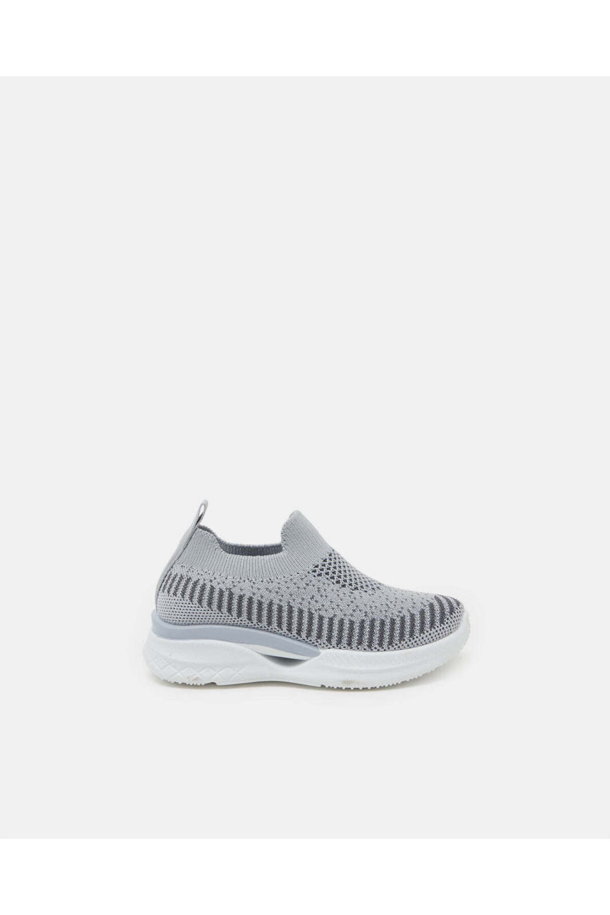 REDTAG Boys Grey Flyknit Slip-On Shoes