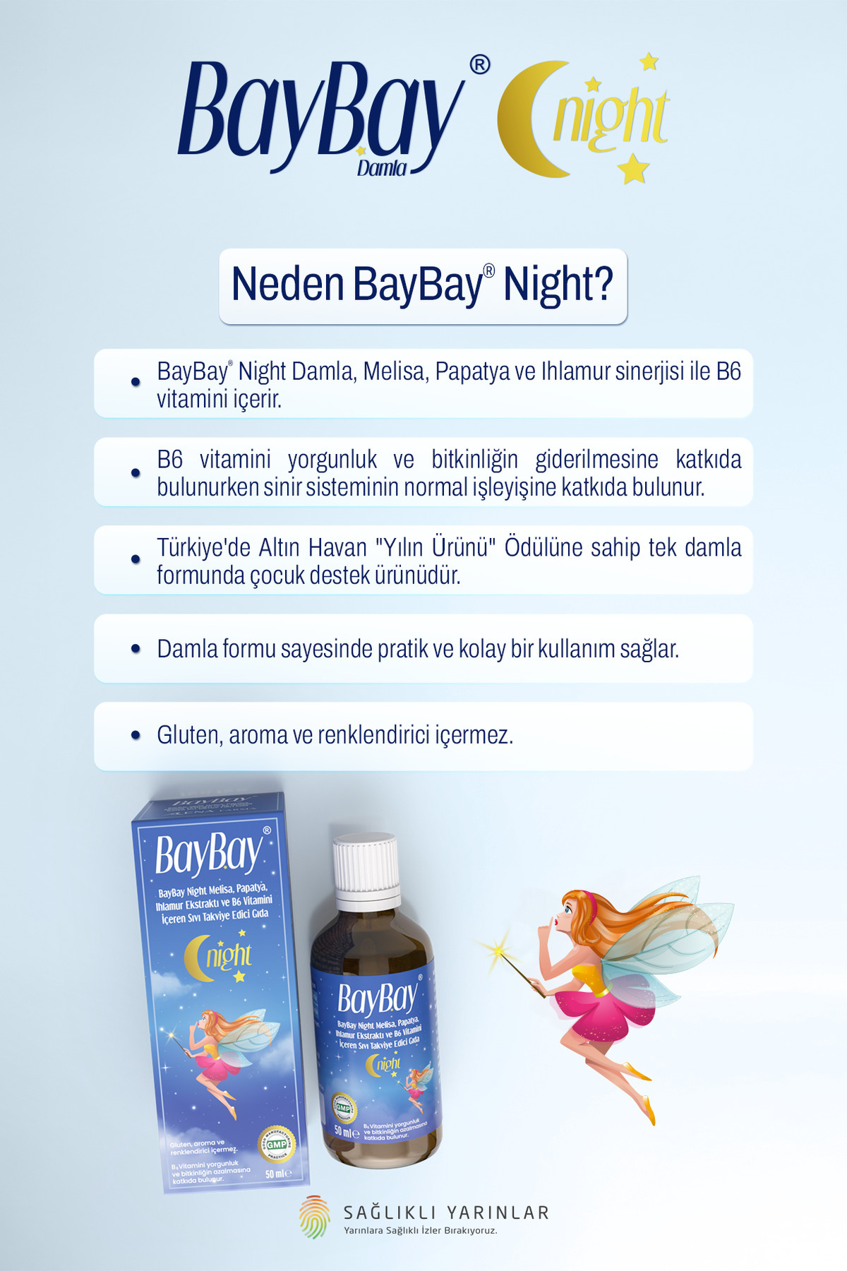 BayBay Night Melisa Papatya Içeren Damla 50 Ml Şiş fotoğrafı 7 (önizleme)