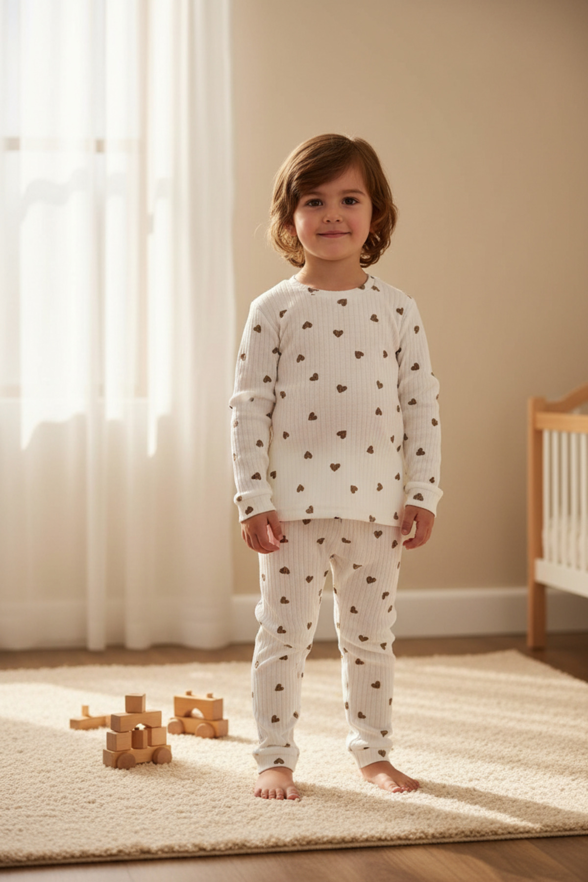 aden kids Raporlu Kumaş Desenli Çocuk Pijama Takımı fotoğrafı 4 (önizleme)