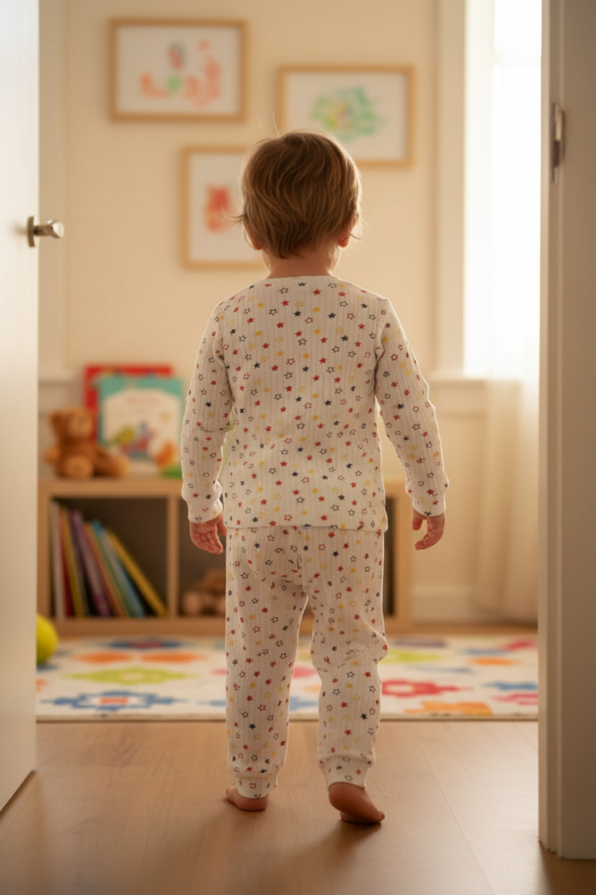 aden kids Raporlu Kumaş Desenli Çocuk Pijama Takımı fotoğrafı 2 (önizleme)