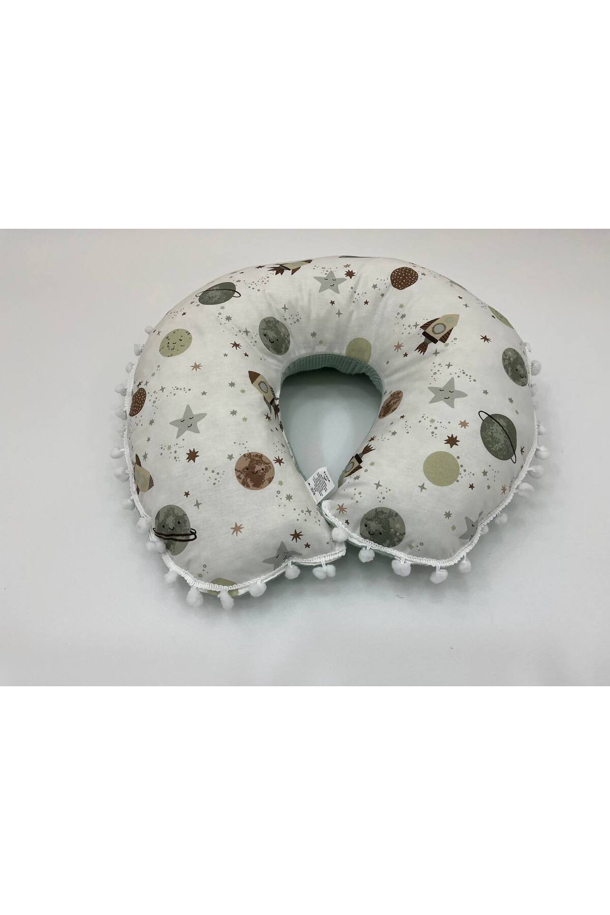 BUSEBABYHOME Yeşil , Çift Taraflı Emzirme Yastığı/Emzirme Minderi/Bebek Destek Minderi/ Hamile Yastığı fotoğrafı 2 (önizleme)