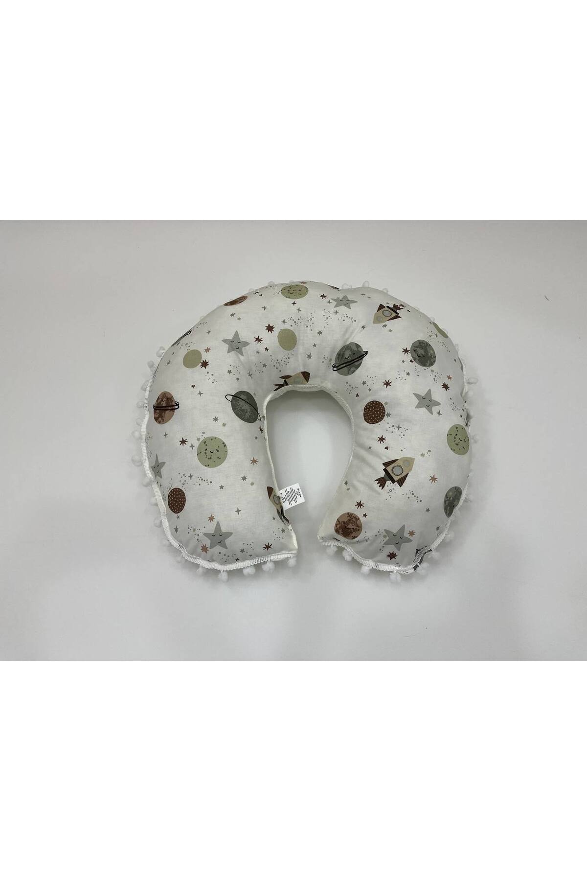 BUSEBABYHOME Krem , Çift Taraflı Emzirme Yastığı/Emzirme Minderi/Bebek Destek Minderi/ Hamile Yastığı fotoğrafı 2 (önizleme)