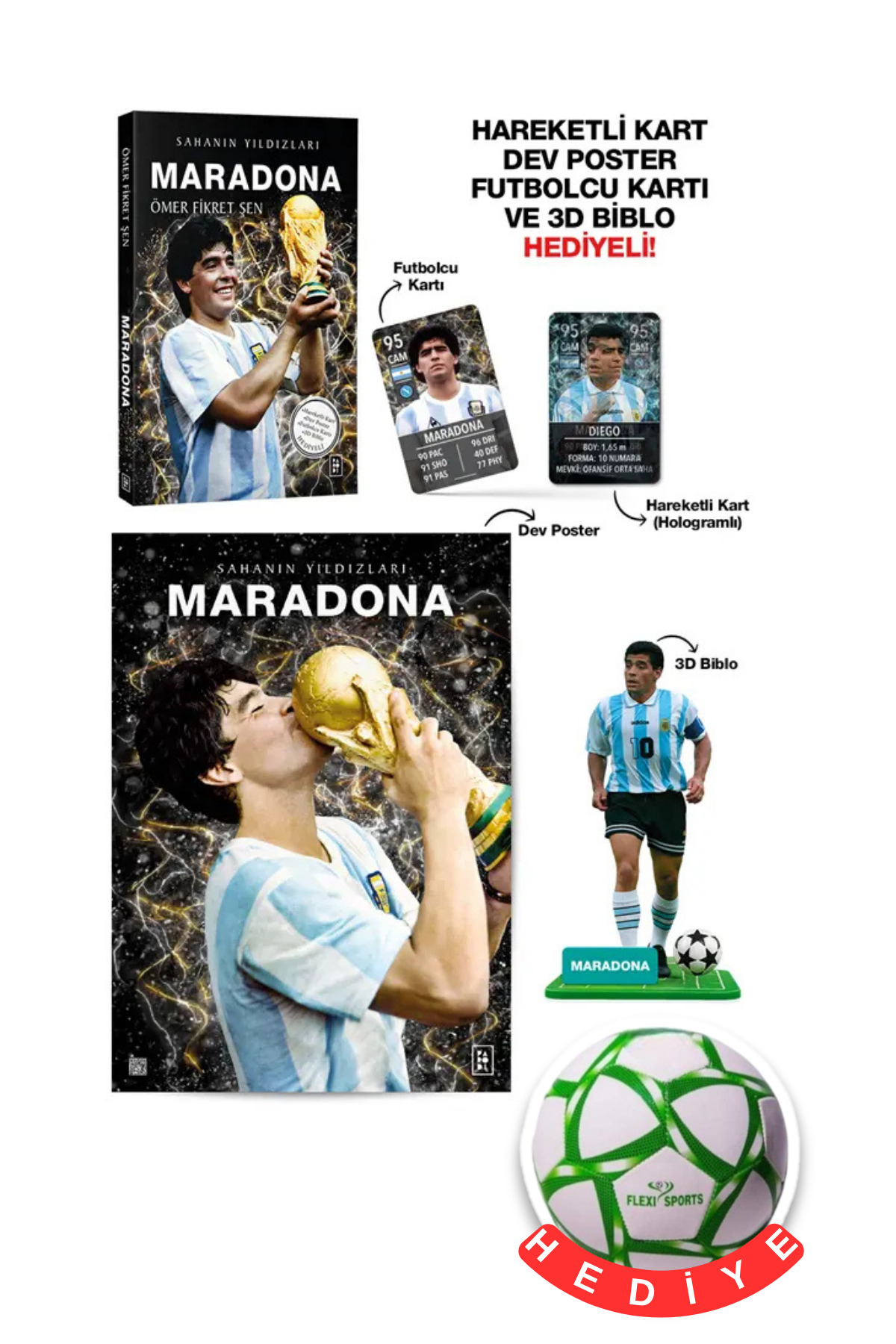 Parodi Yayınları Maradona Sahanın Yıldızları (Kart - Biblo