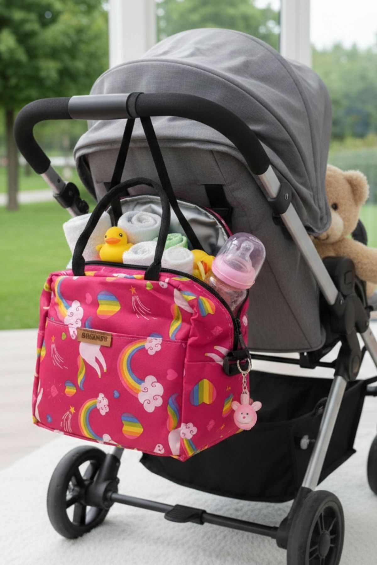 Bagimoo Isı Yalıtımlı Su Geçirmez Termal Çanta Yemek Taşıma Beslenme Çantası Askılı Unicorn fotoğrafı 4 (önizleme)