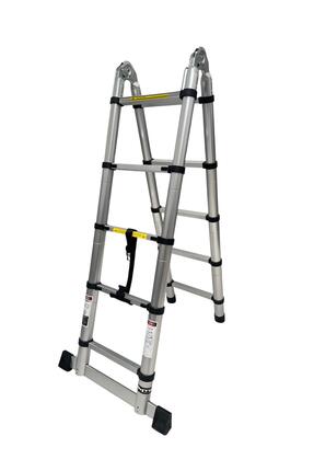 DAİMER 1.6+1.6 Metre Çift Taraflı Alüminyum Teleskopik 5+5 (10) Basamaklı Mer...