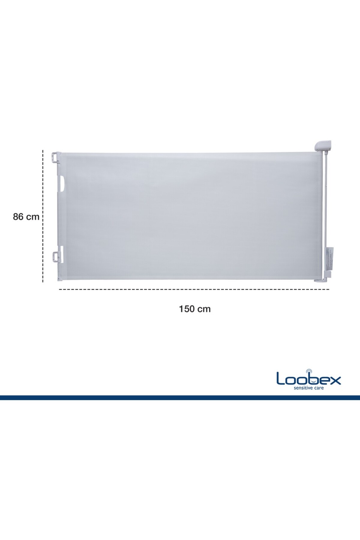 Loobex Katlanabilir Çocuk ve Evcil Hayvan Güvenlik Kapısı ve Merdiven Bariyeri 150 cm BEYAZ (86*150) fotoğrafı 4 (önizleme)