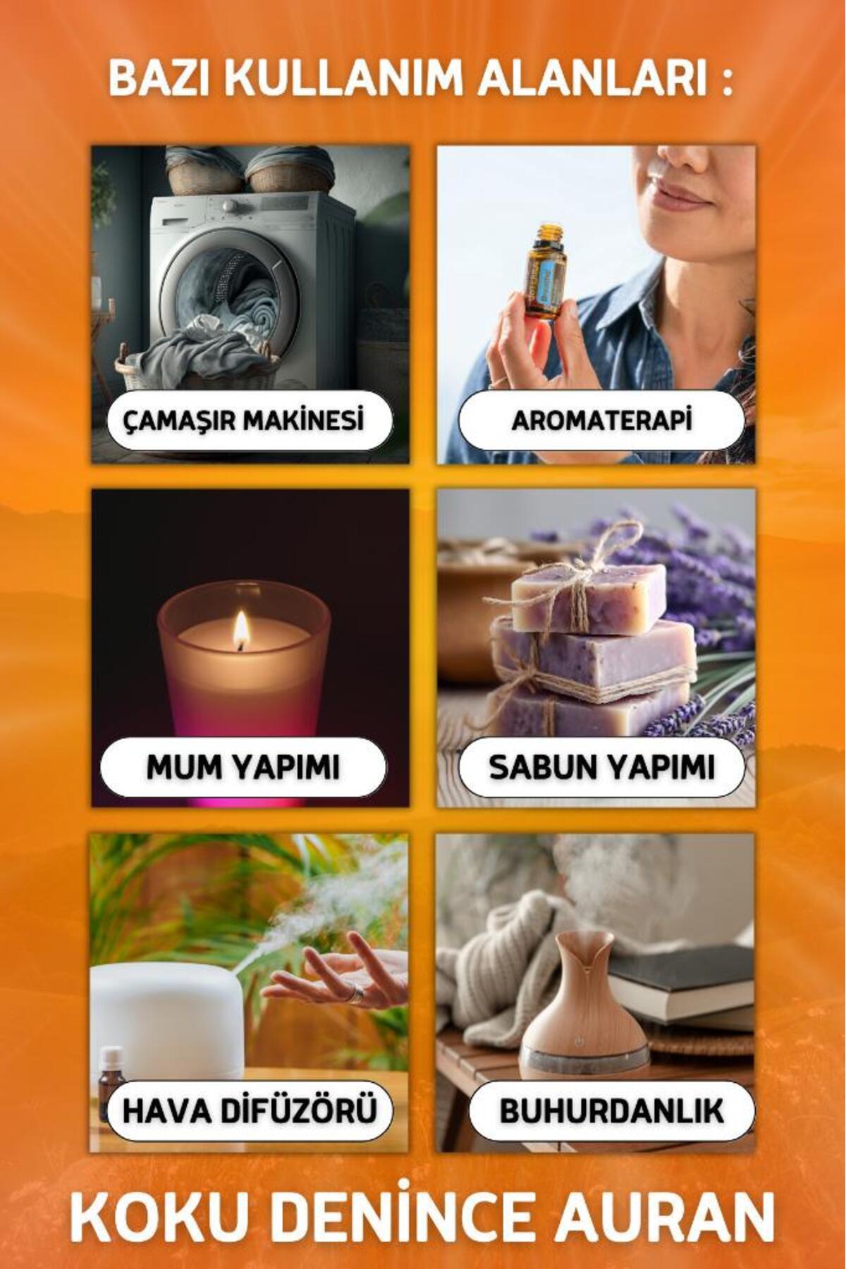 AURAN Pudra Esansiyel Uçucu Koku Yağı Buhurdanlık Yağı Difüzör Esansı Hobi Esansı 10ml fotoğrafı 5 (önizleme)