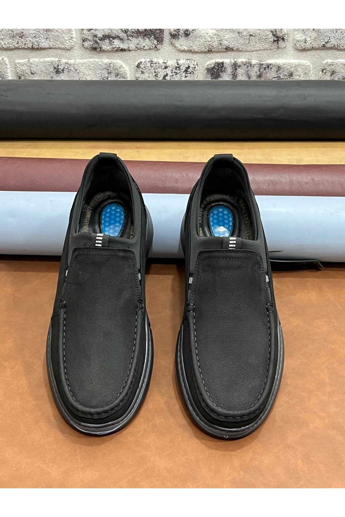 Derilax  Hakiki Nubuk Deri Büyük Numara 45-46-47 Baykara Hafif Yumuşak Erkek Ayakkabı - Görsel 4