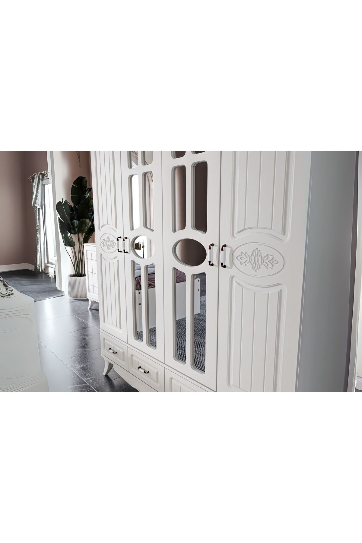 Doressa Home Echo 4 Kapılı Gardırop fotoğrafı 2 (önizleme)