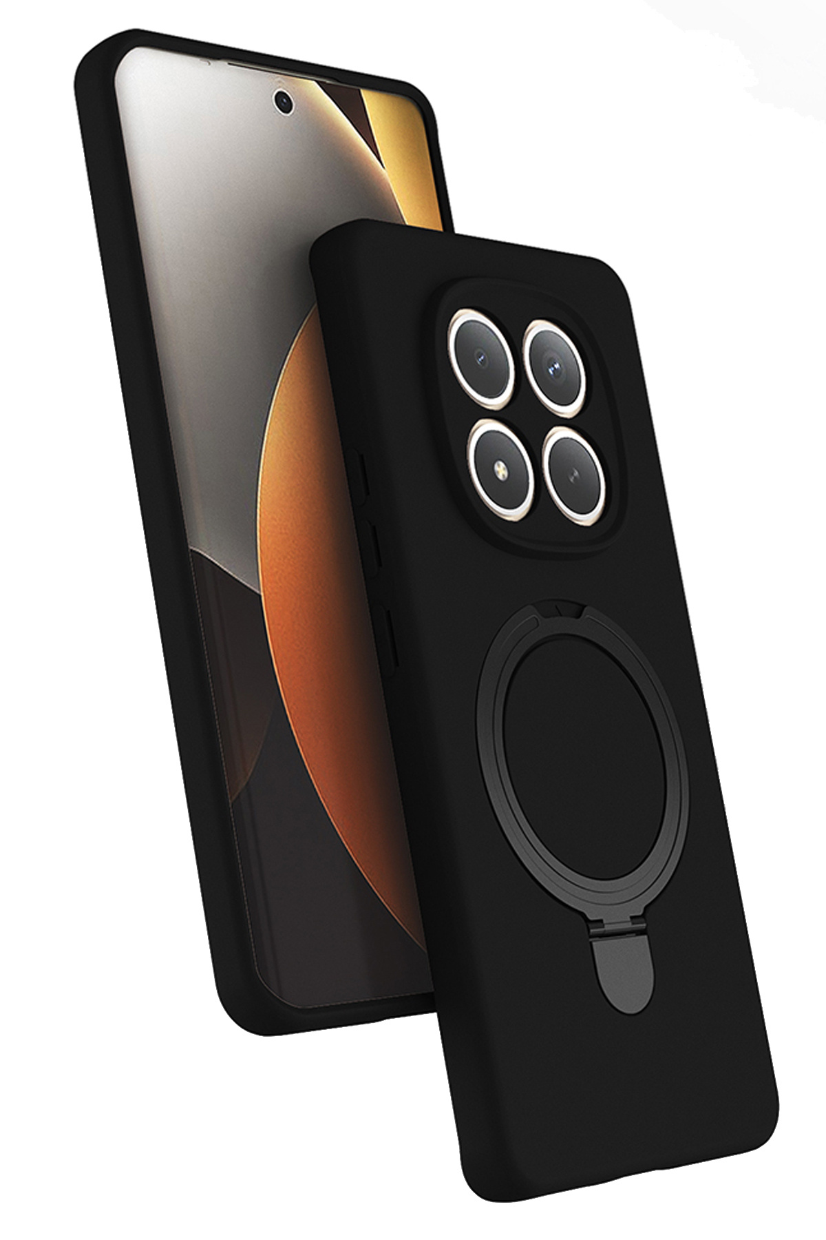 Redmi Note 15 Pro 5G Compatible Ring Case with Velvet Stand