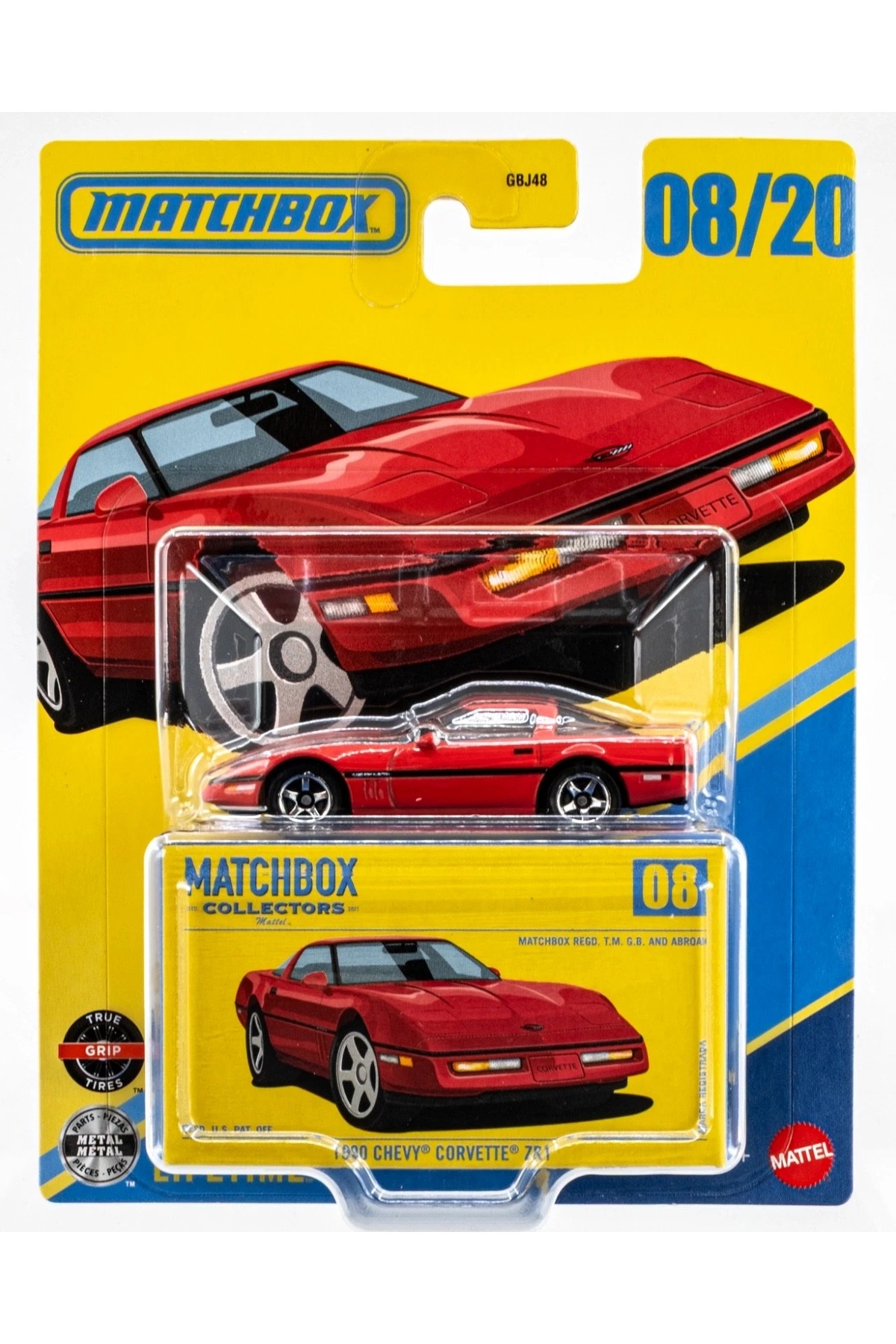 HOT WHEELS Matchbox Collectors 1990 Chevy Corvette ZR1 08/20 Metal