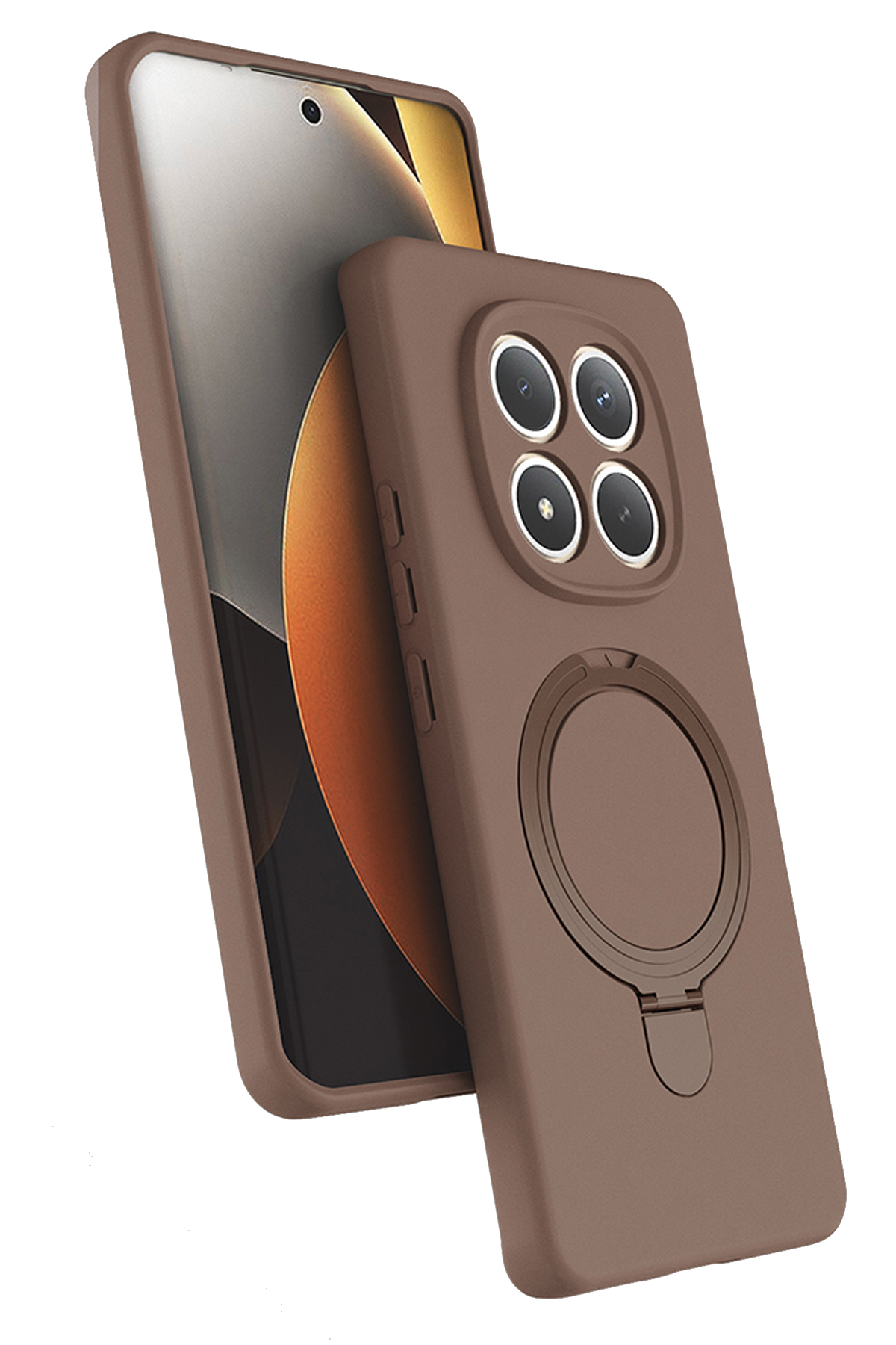 Redmi Note 15 Pro 5G Compatible Ring Case with Velvet Stand