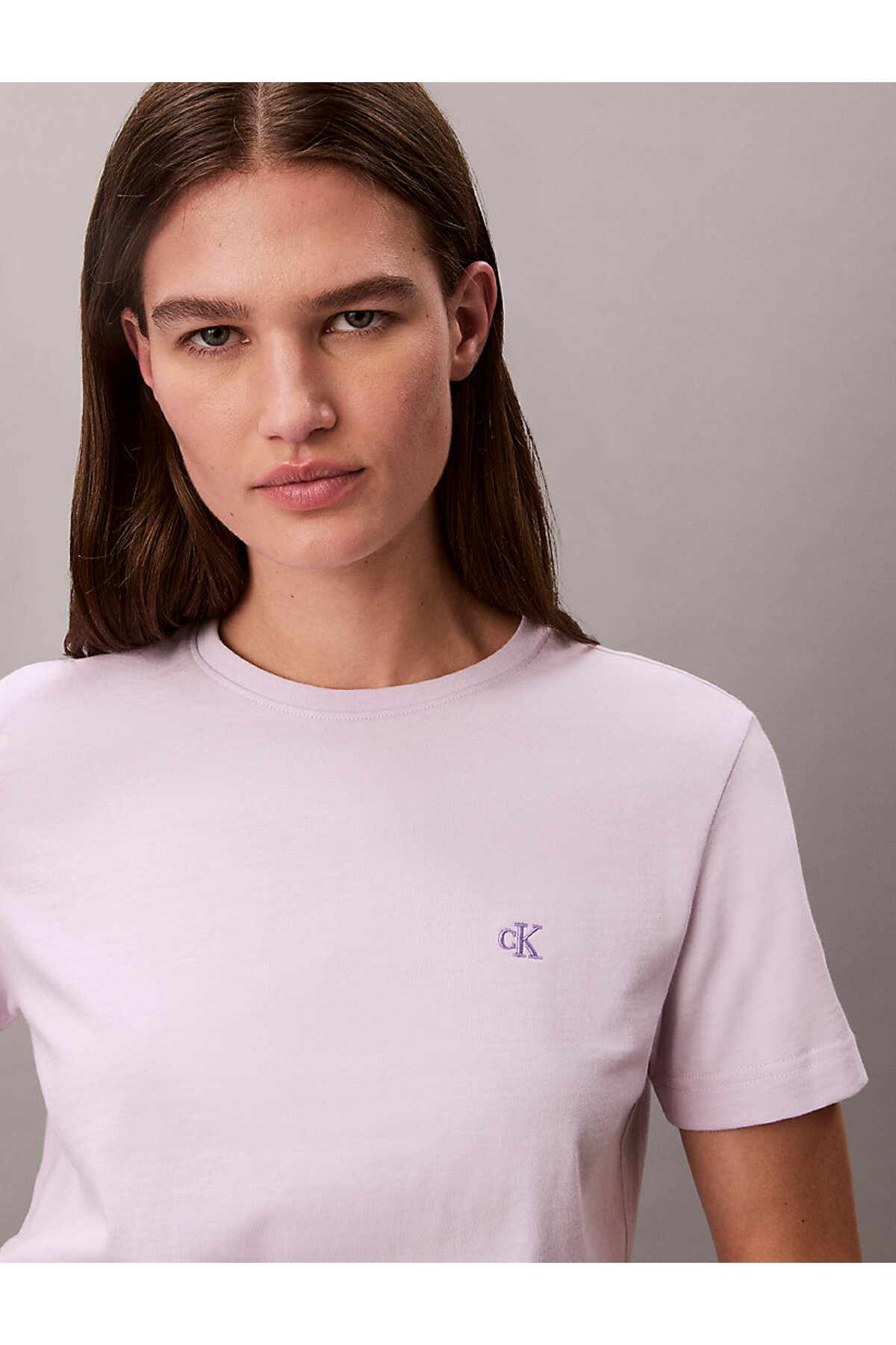 Calvin Klein Kadın SS Monogram Detaylı Bisiklet Yaka T-shirt görsel 3