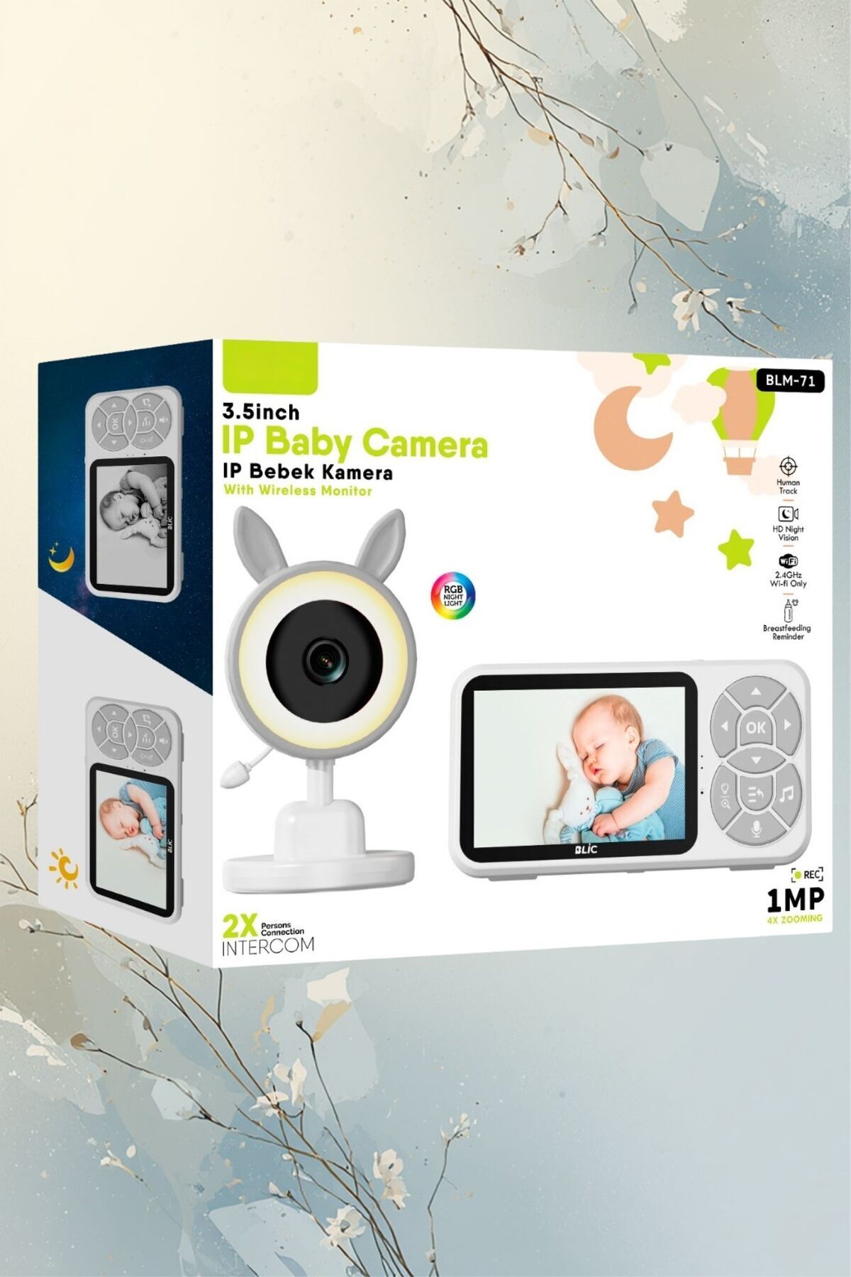 linarya BLM-71 Kumandalı Monitörlü Karşılıklı Konuşma Ve Dinleme|Gece Görüşlü|IP Bebek Kamerası fotoğrafı 3 (önizleme)