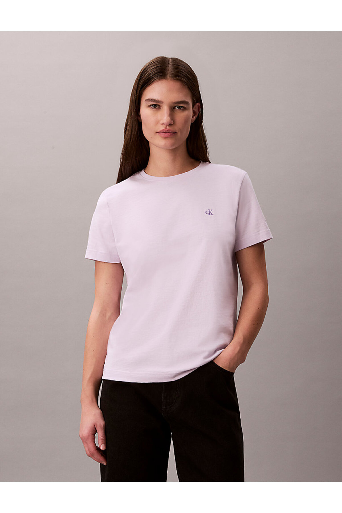 Calvin Klein Kadın SS Monogram Detaylı Bisiklet Yaka T-shirt görsel 4