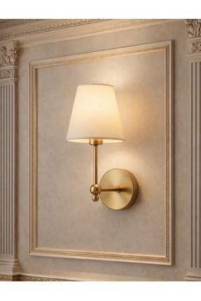 Buiva Luxury Sconce Pilli Duvar Aplik Power Ledli Eskitme Gold Gövde Kablosuz...