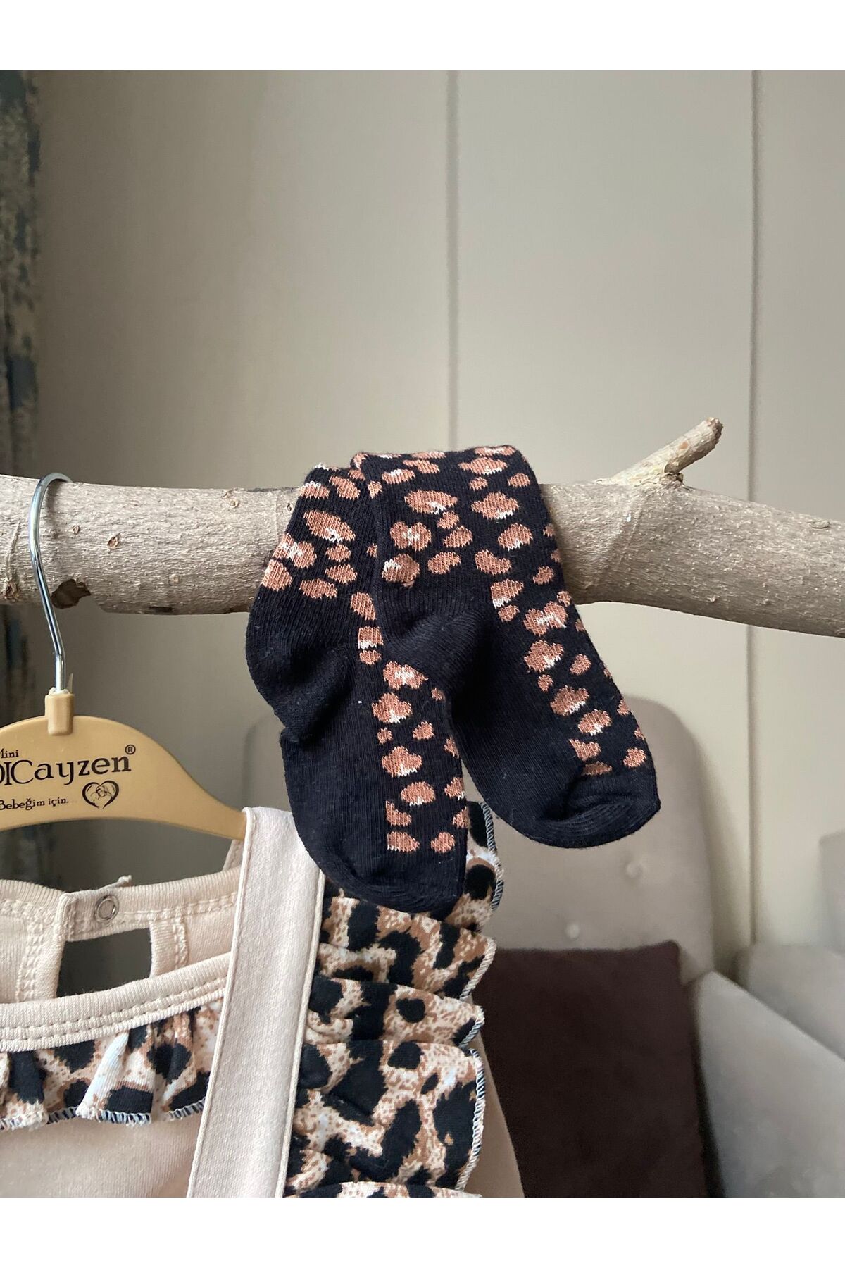 bebekstra Kız Bebek Leopar Desenli 4 lü Takım fotoğrafı 6 (önizleme)