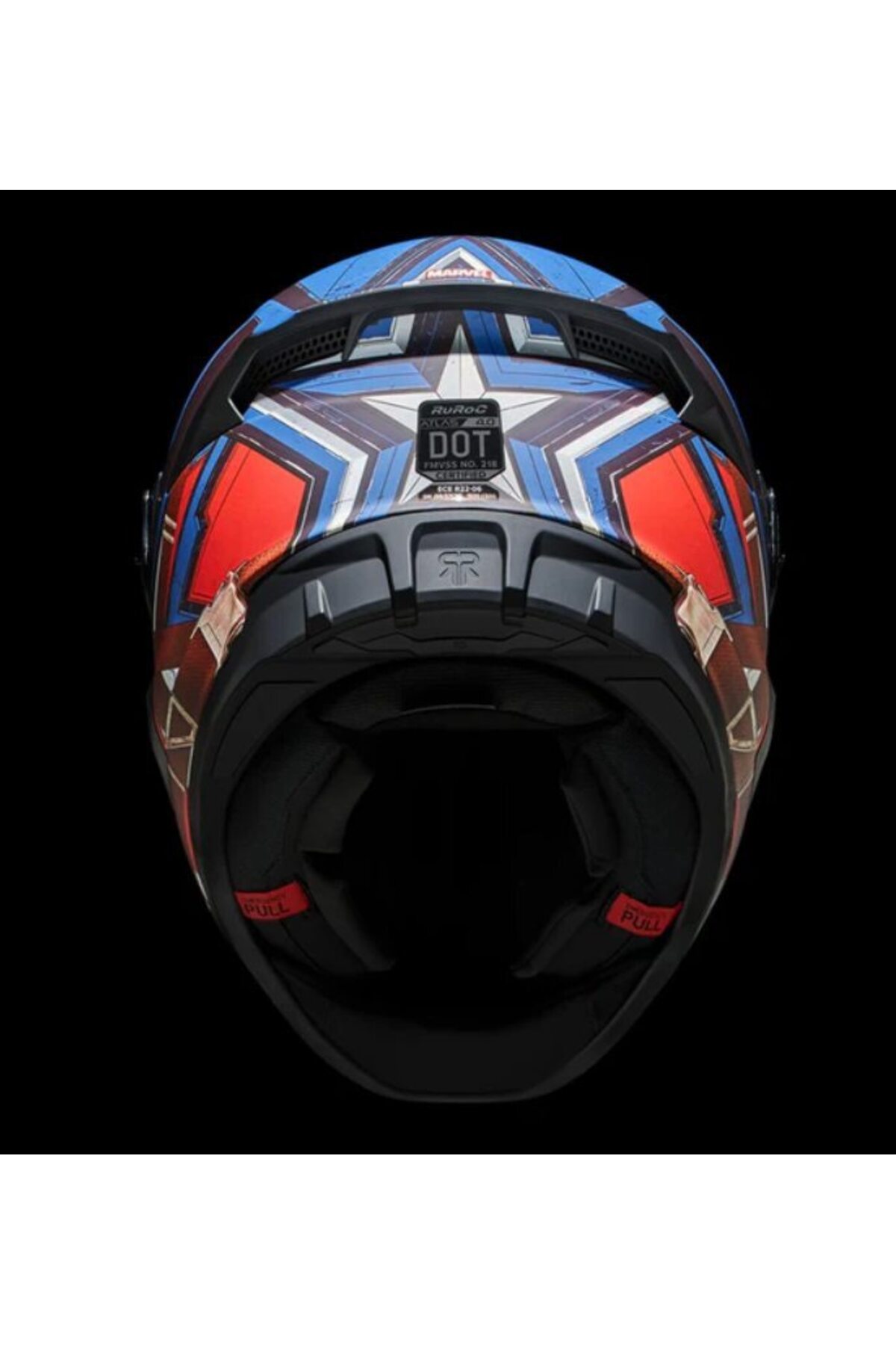 Ruroc Atlas 4.0 Marvel Captain America Full Face Motosiklet Kaskı