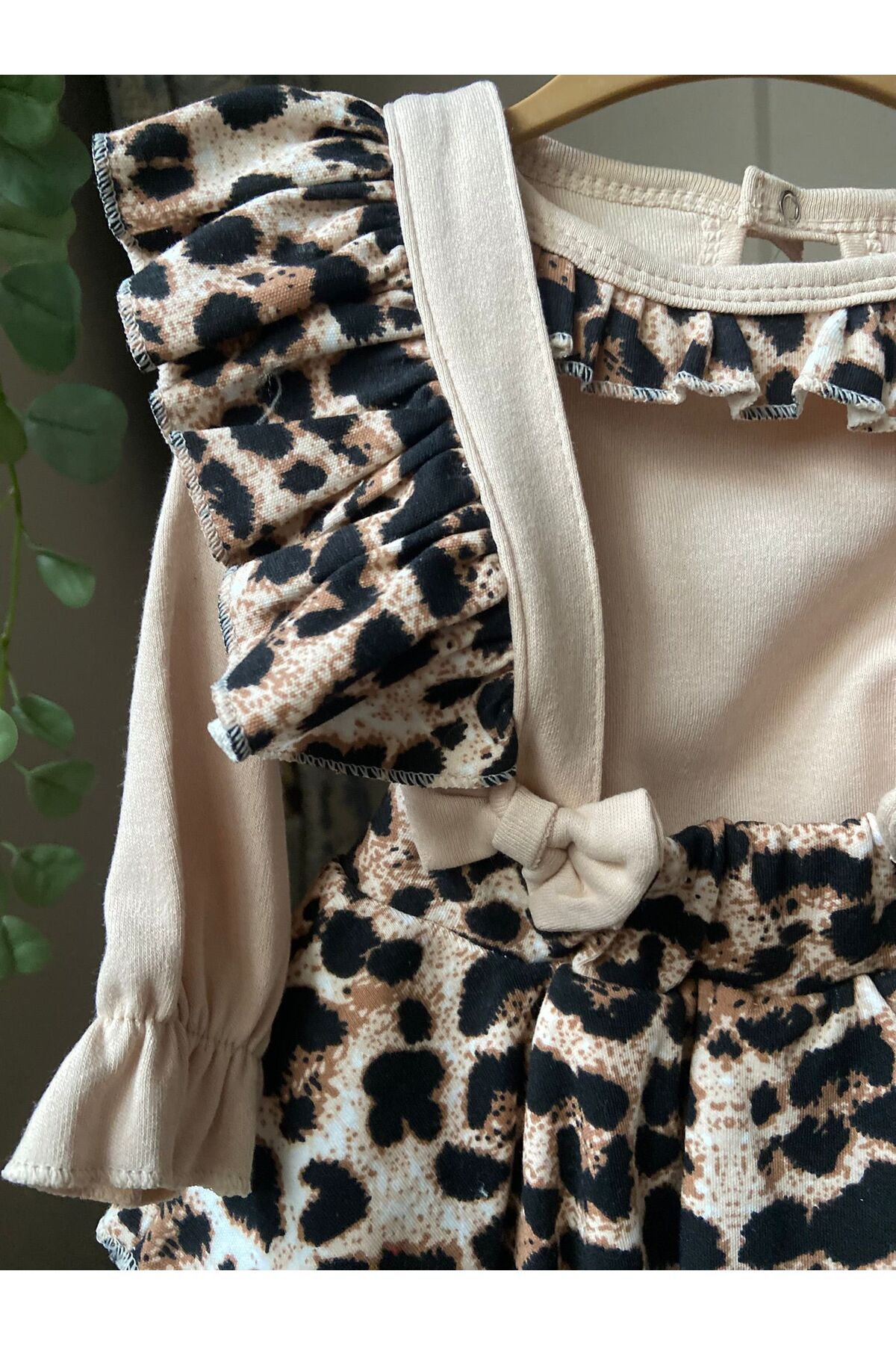 bebekstra Kız Bebek Leopar Desenli 4 lü Takım fotoğrafı 5 (önizleme)