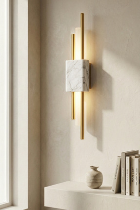 Renkoled Aydınlatma MODERN dekoratif TASARIM mermer LEDLİ aplik , LED duvar a...