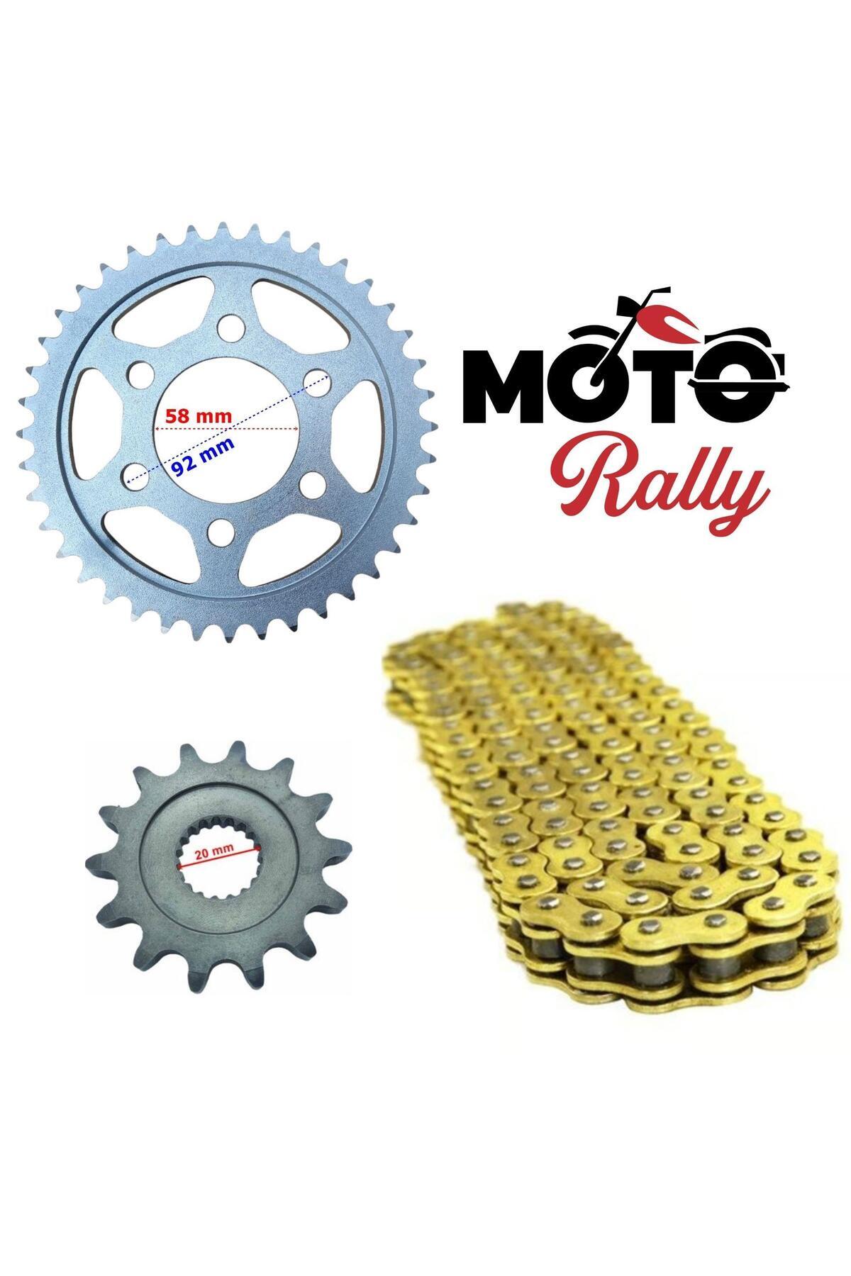 MR MotoRally Benelli 125 S Zincir Dişli Seti Oringli Zincir Gold