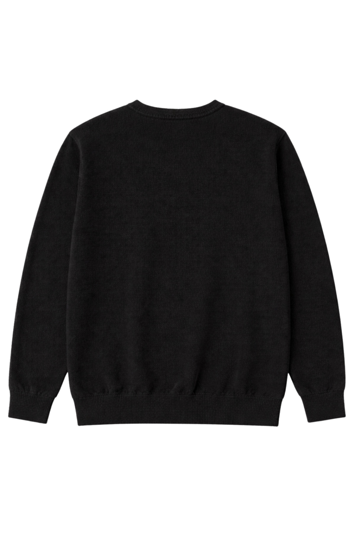 BattalModa Erkek Büyük Beden Siyah Bisiklet Yaka Triko Kazak 5XL-6XL-7XL-8XL görsel 5