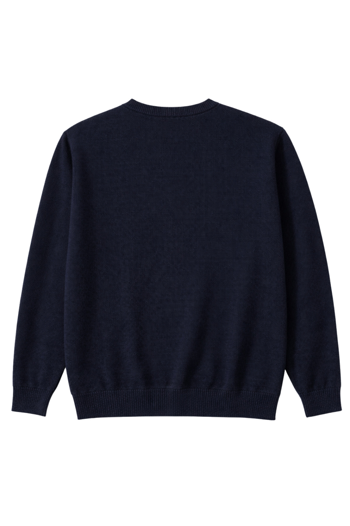BattalModa Erkek Büyük Beden Lacivert Bisiklet Yaka Triko Kazak 5XL-6XL-7XL-8XL görsel 5