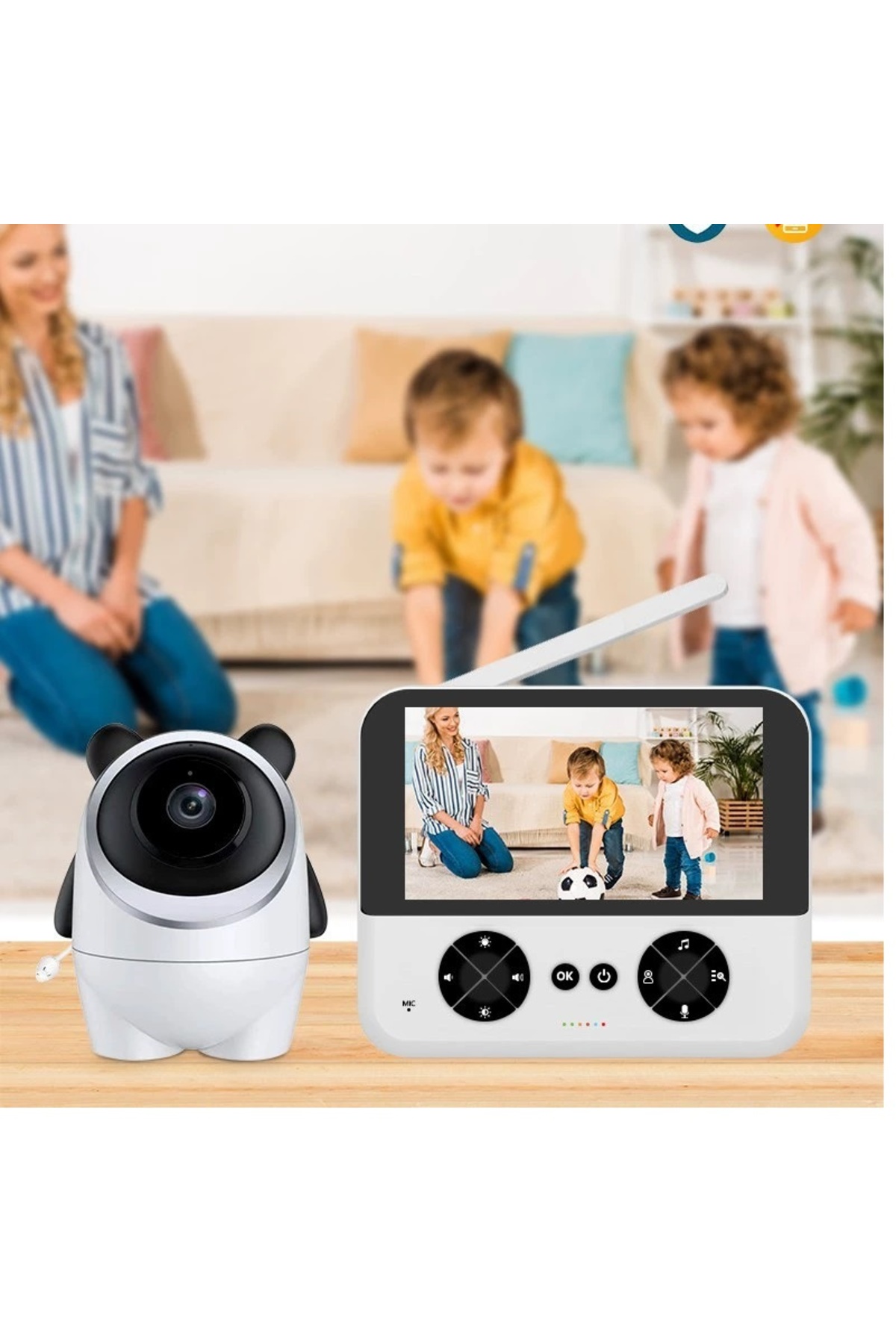 WiderMarkt Bebek İzleme Kamerası WİFİ Gerekmez– Ninni Çalma, Ağlama Algılama, Sıcaklık Takibi,Çift Yönlü Ses fotoğrafı 5 (önizleme)