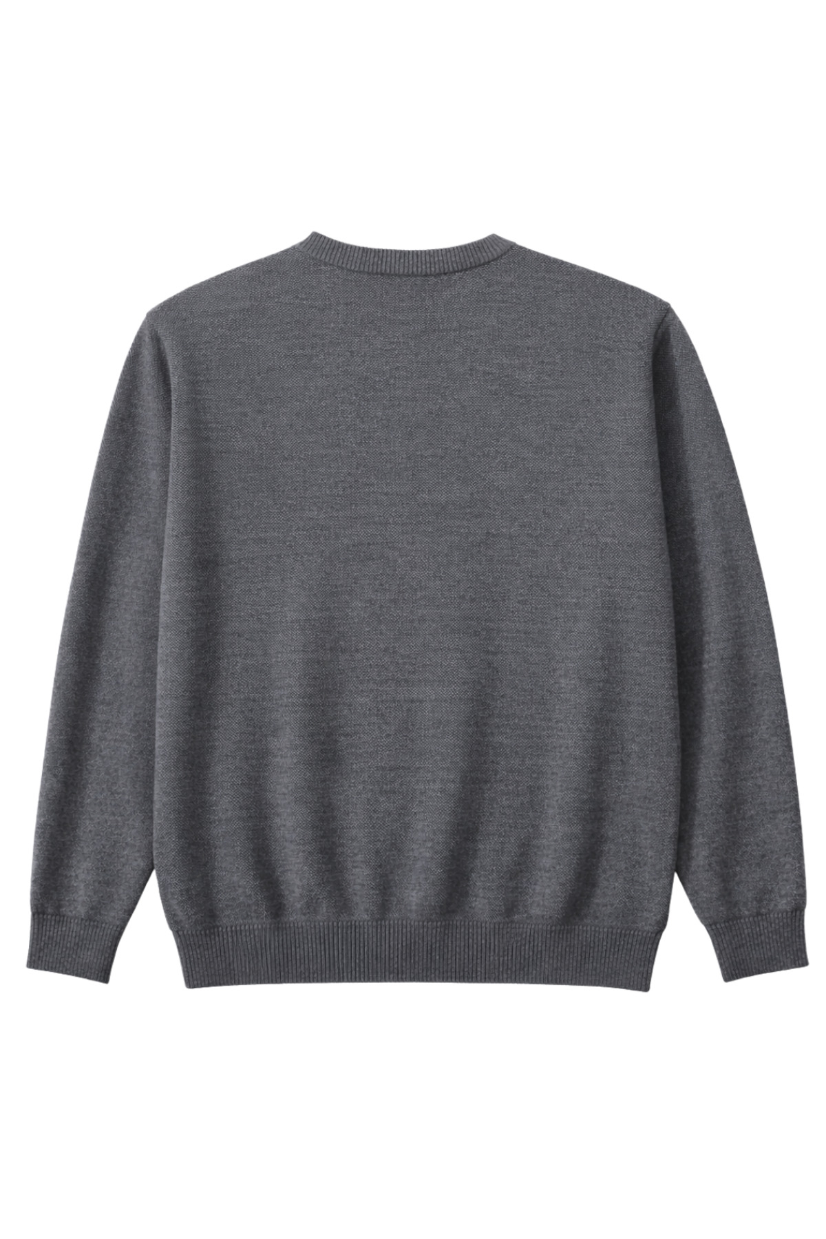 BattalModa Erkek Büyük Beden Füme Bisiklet Yaka Triko Kazak 5XL-6XL-7XL-8XL görsel 5