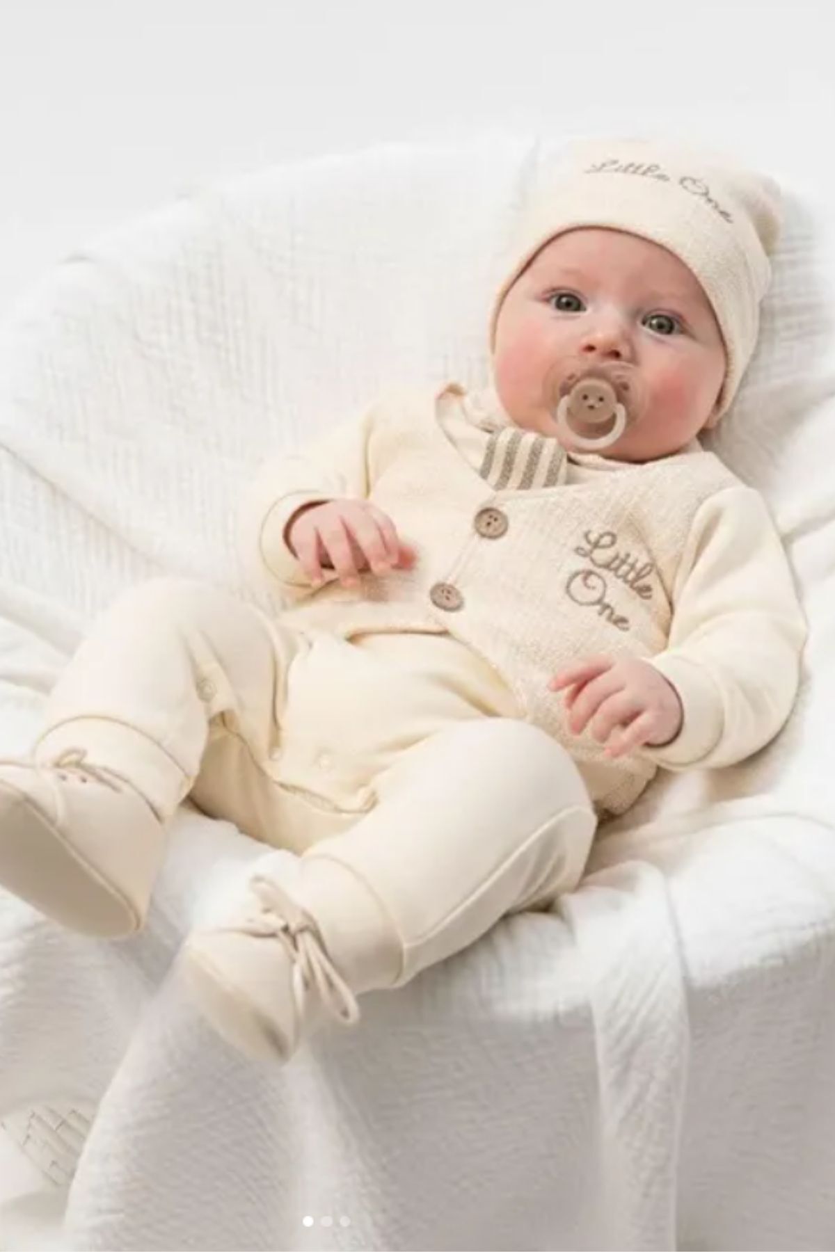 Minytrendy Erkek Bebek %100 Pamuk Konsept Yelekli Yenidoğan Tulum Mevlüt Kıyafeti Bayramlık Takım fotoğrafı 4 (önizleme)