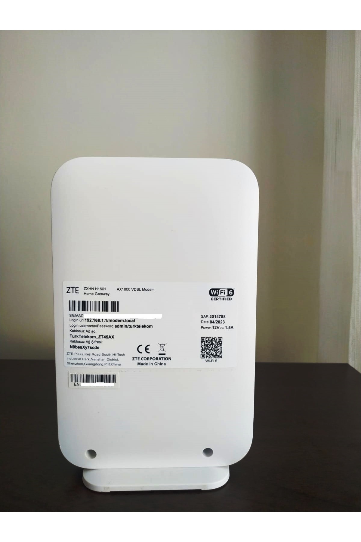 KYNC Zte Zxhn H1601 Ax1800 Wifi 6 Vdsl Modem Türk Telekom Otomatik