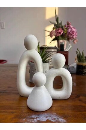 keskinhomecraft El Yapımı Taş Tozu Dekoratif Aile Temalı hediyelik Modern Sal...