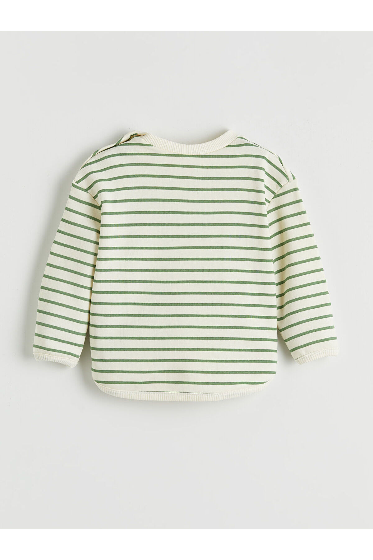 LC Waikiki Meral Collection Ekru Bisiklet Yaka Çiçek Nakışlı Kız Bebek Sweatshirt fotoğrafı 3 (önizleme)