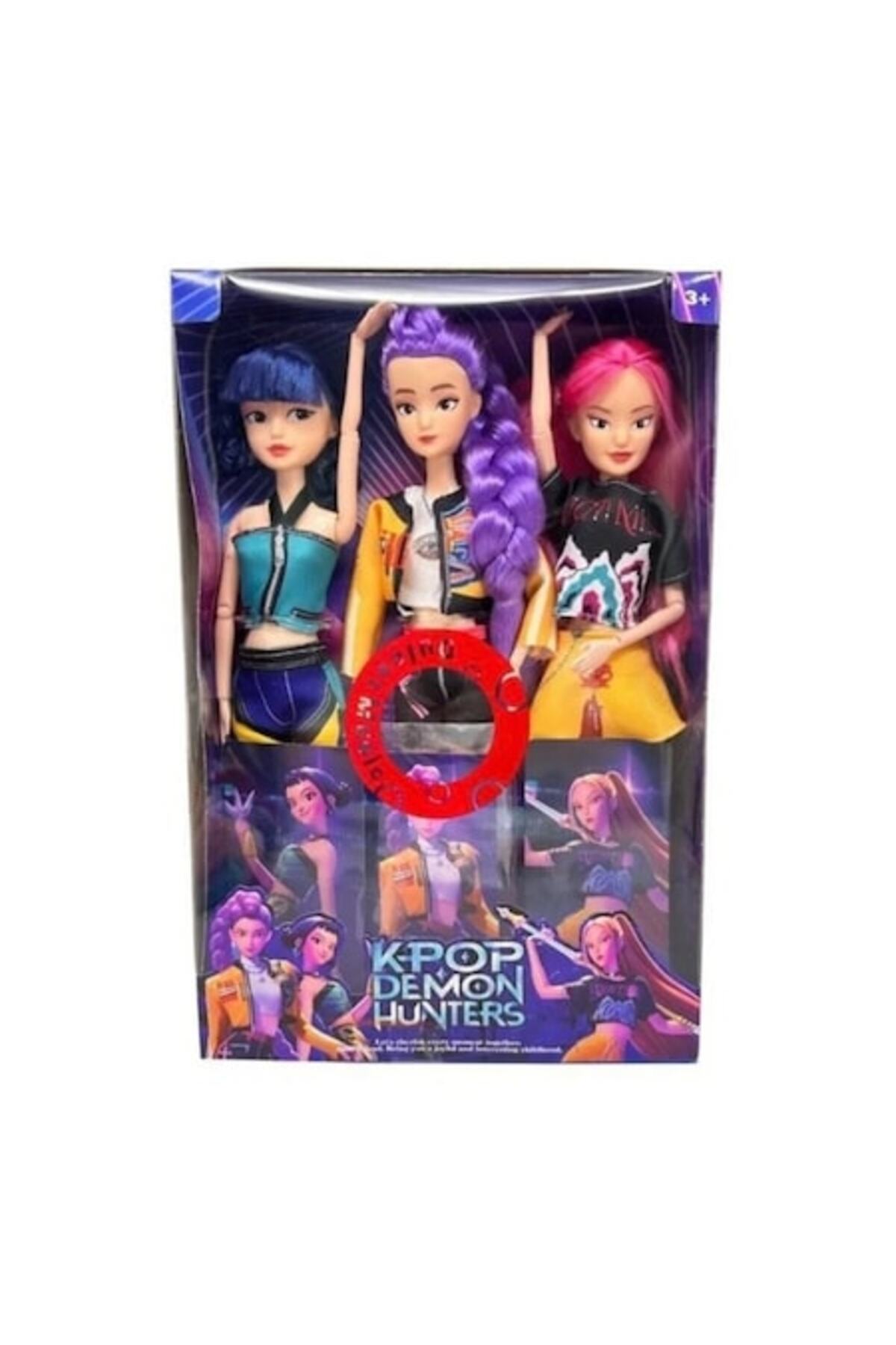 K-POP Σετ 3 κούκλες Demon Hunters, μουσικά αξεσουάρ, 4+ ετών