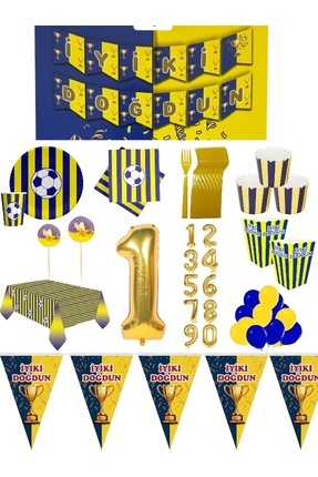 CAVAŞ sun hat SARI LACİVERT taraftarlar için ful+full 8 Kişilik Rakam Folyo B...