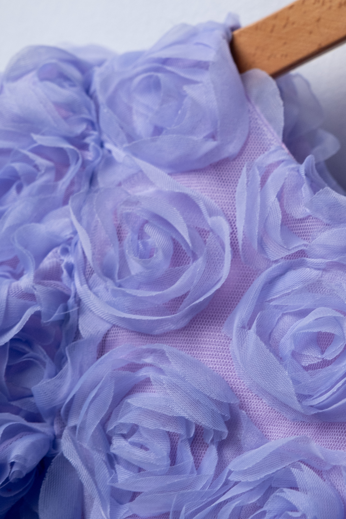 FURYATEX Kız Çocuk Çiçekli Tül Prenses Elbise – 3D Gül Aplikeli Doğum Günü Özel Gün Parti Elbisesi fotoğrafı 6 (önizleme)