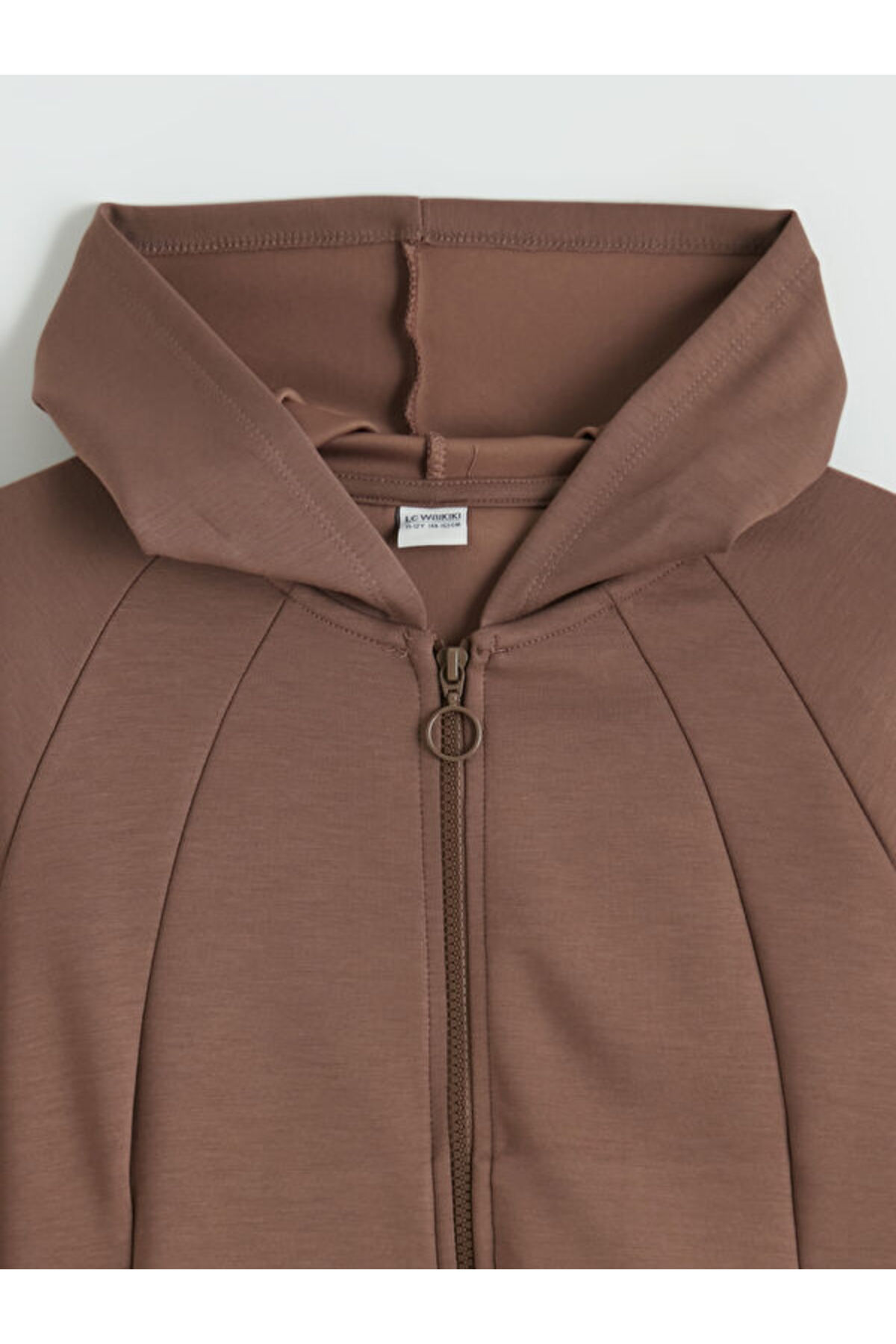 LC Waikiki Freezen Store'dan I Kapüşonlu Baskılı Kız Çocuk Fermuarlı Sweatshirt fotoğrafı 2 (önizleme)