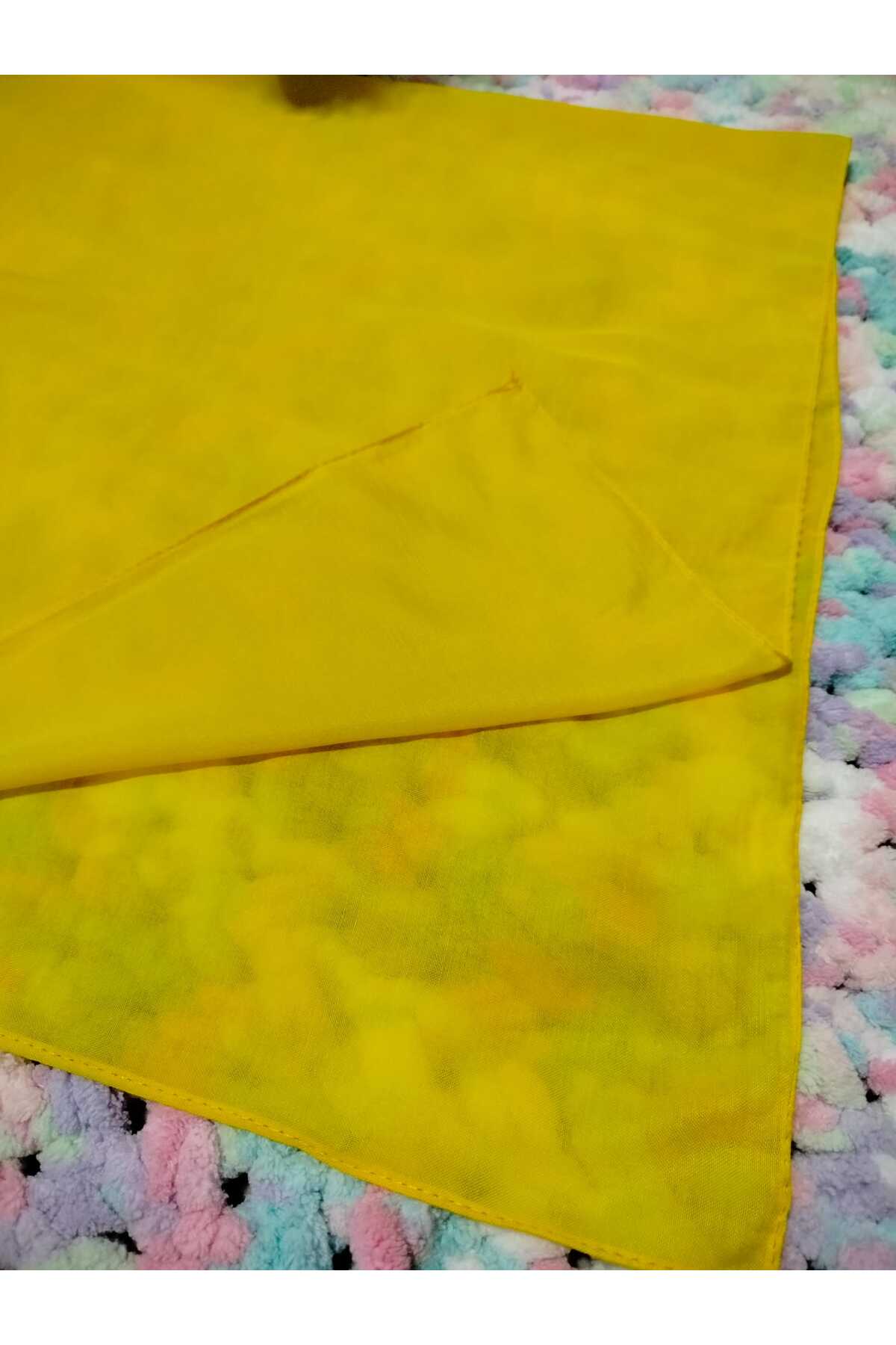 MODA SARILIK BEZİ,SARILIK MENDİLİ,SARI EŞARP 100*100 fotoğrafı 2 (önizleme)