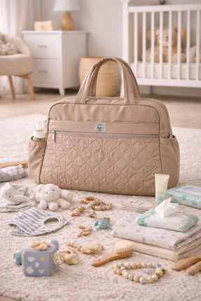 ICONE BAG Paraşüt Kumaş, Kapitoneli Anne Bebek Çantası, Bebek Bakım Çantası, ...