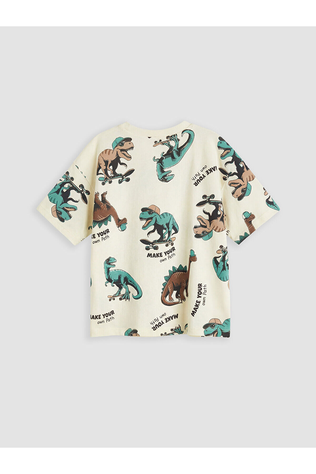 LC Waikiki Elsiva Collection Bej Baskılı Erkek Çocuk Tişört ve Şort fotoğrafı 3 (önizleme)
