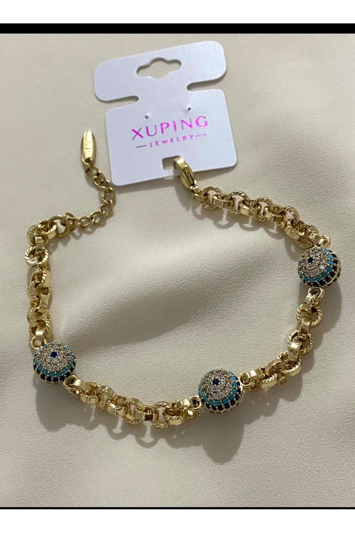 Xuping Güncel Takı Xuping VIP Nazar Boncuklu Çelik Bileklik
