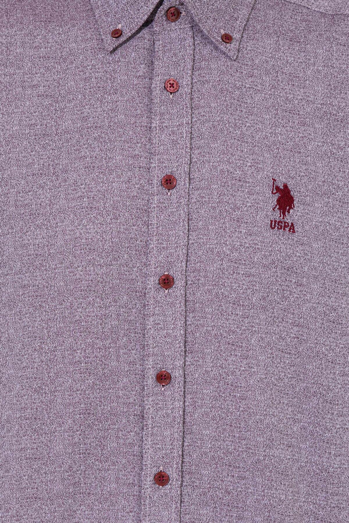 Erkek Vişne Uzun Kollu Gömlek — زرشکی G081SZ004.000.1461909 — تصویر 6 از 6