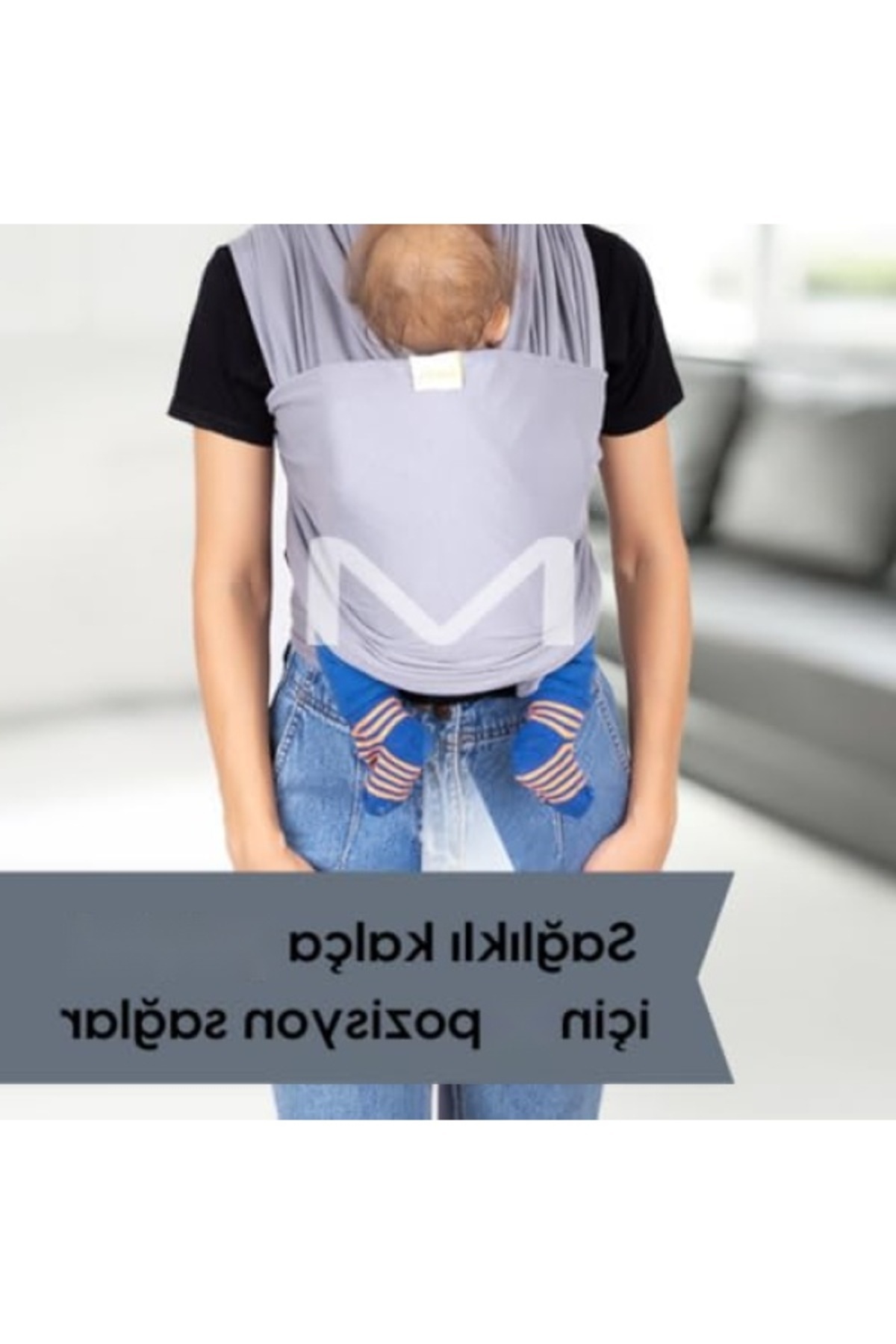 markentegra Esnek Bebek Taşıma Şalı, %100 Pamuk ve Ergonomik Tasarım fotoğrafı 2 (önizleme)