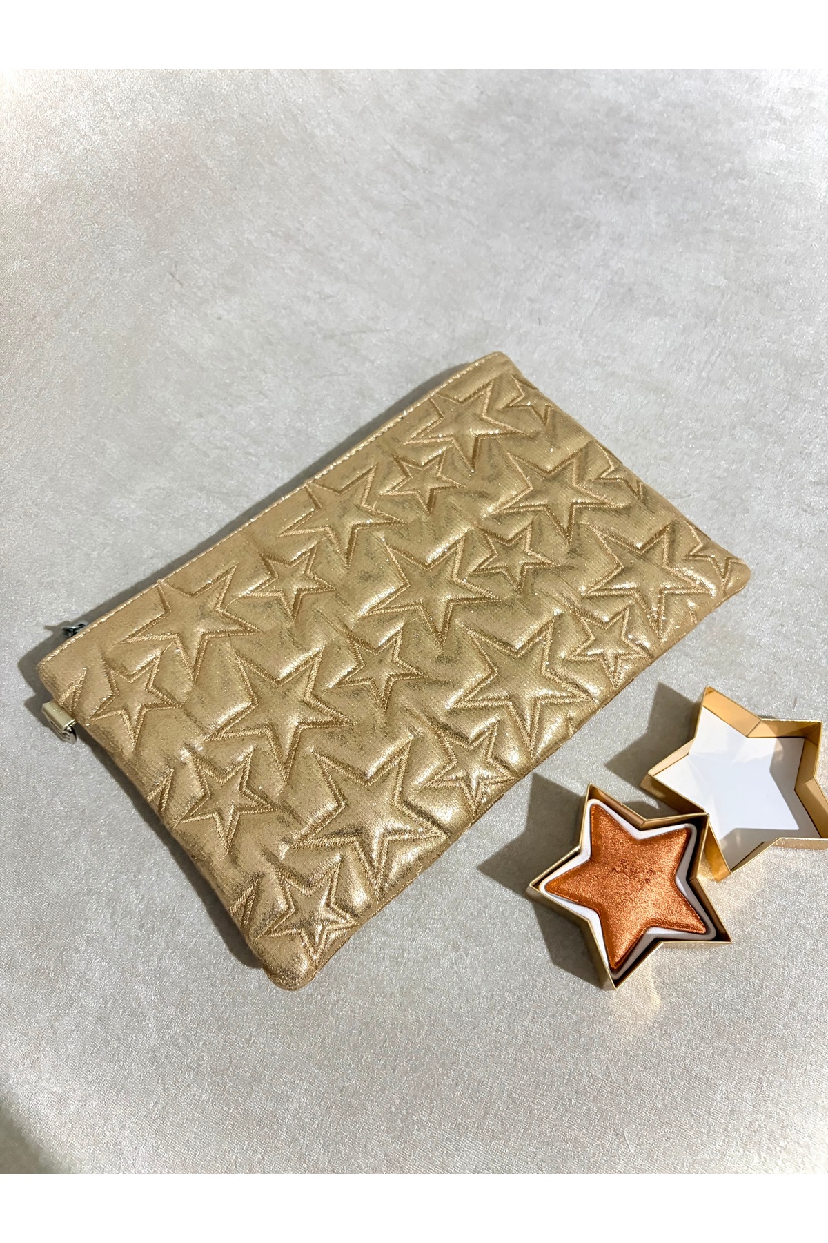 MyleeButik Yıldız Nakışlı Star Kadın Kapitone Portföy El Çantası & Clutch görsel 2