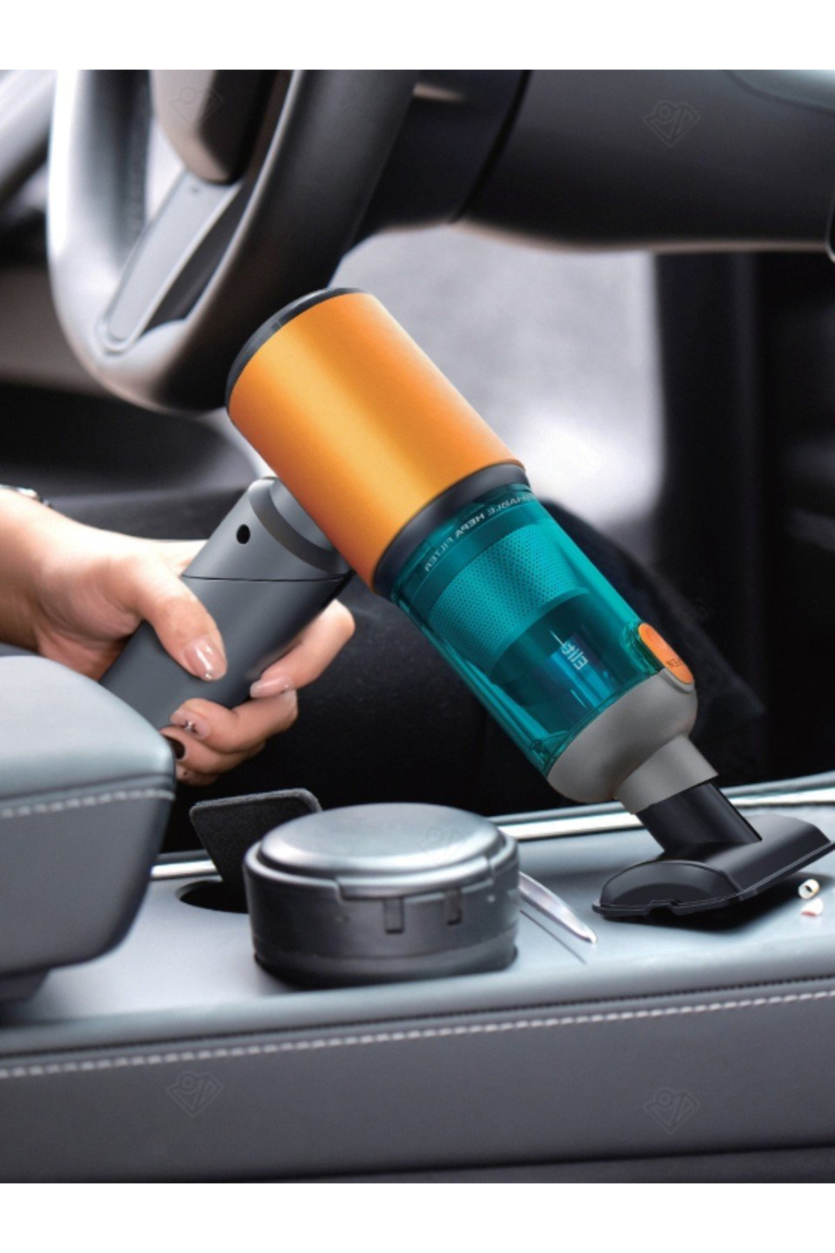 Ahv-27 Araç Içi Süpürge 20.000PA Güçlü Vakum ve Üfleme Özelliği 7800Mah Batarya Taşınabilir Ka