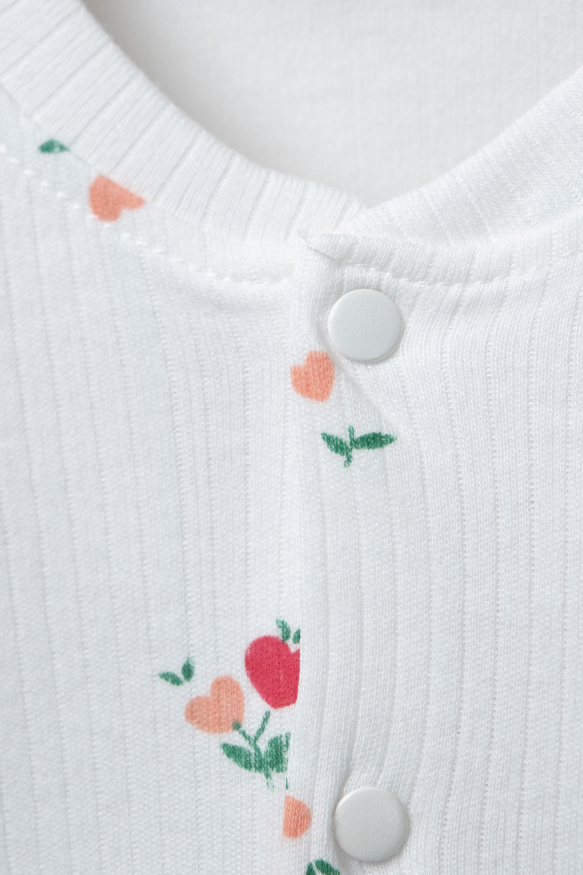 TWOO KİDS Kız Bebek&Çocuk 2'li %100 Organik Çiçekli Pijama Takımı Düğmeli Set fotoğrafı 2 (önizleme)