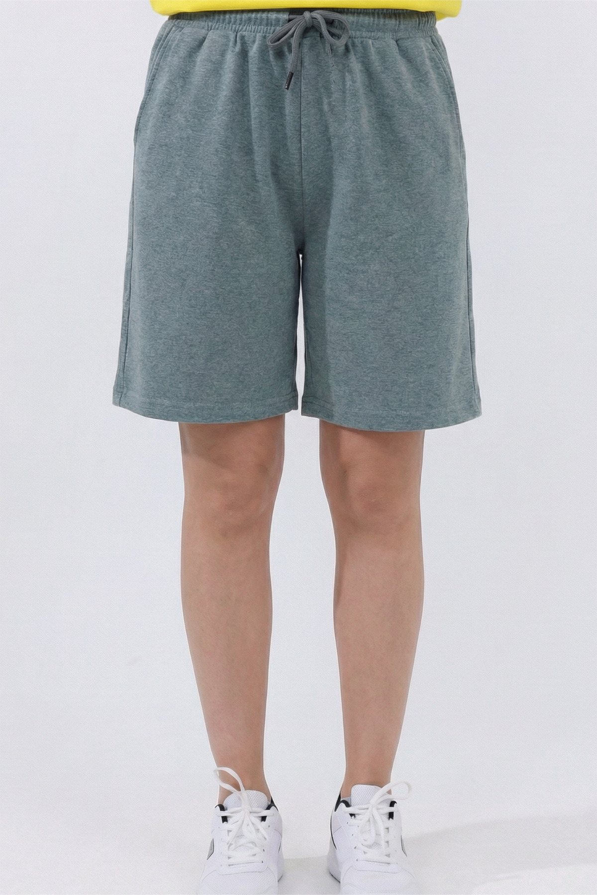 Women's Smoked Oversize Relaxed Bermuda Shorts Comfortable Fit